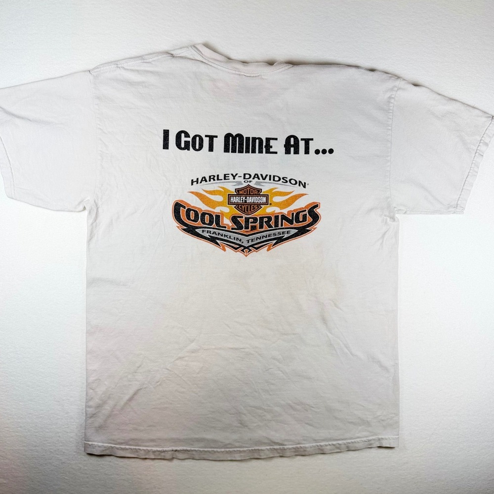 Harley-Davidson Cool Springs TN Stay Cool Graphic T-Shirt Mens L White Gildan